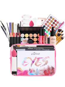 Conjunto Completo De Maquillaje Popfeel Para Principiantes, Kit De Maquillaje Multifuncional Que Incluye Herramientas Y Varios Productos De Maquillaje - Multicolor - Ver 1