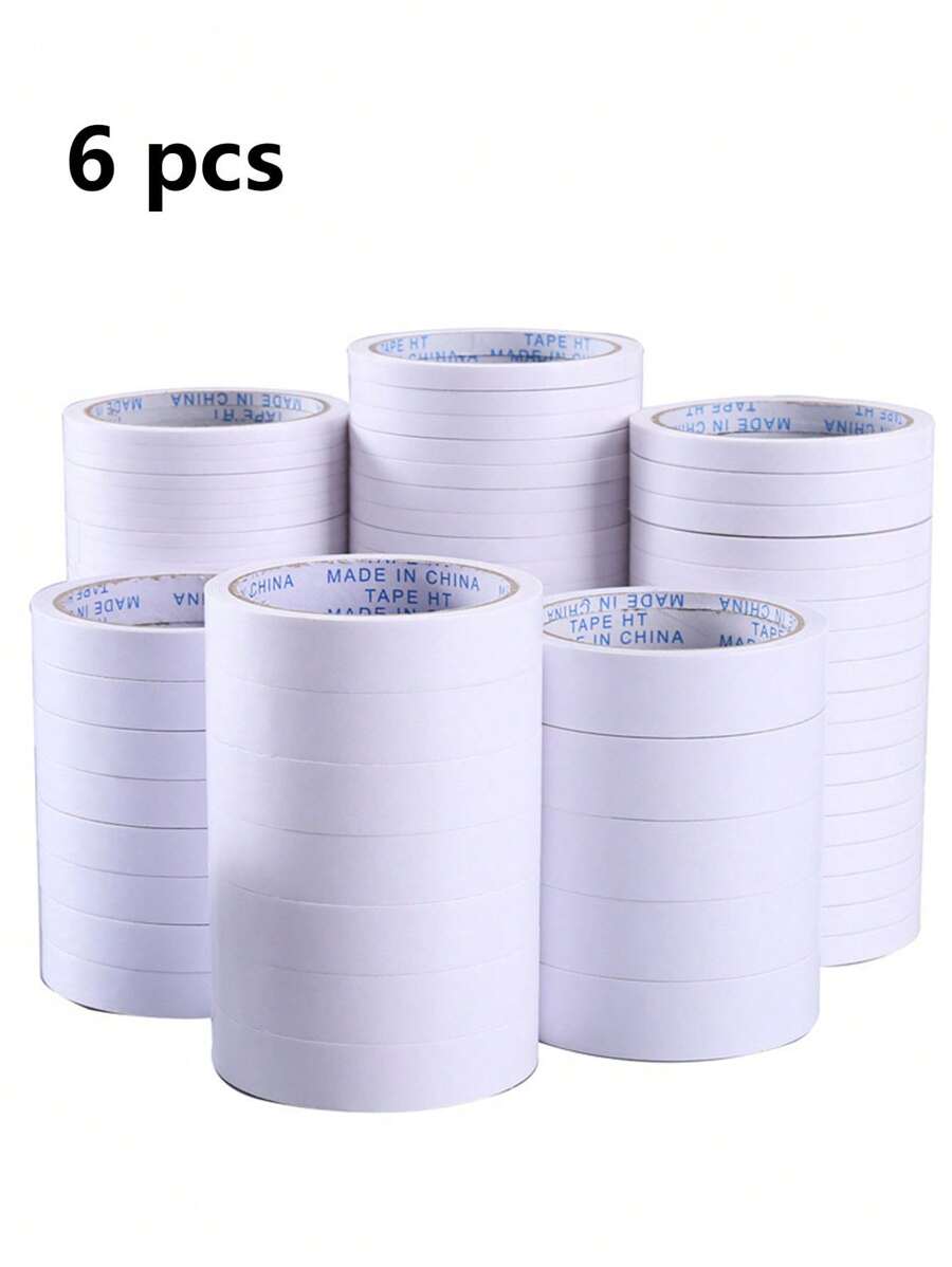 6捲雙面膠帶-適合卡片製作,相簿製作,diy工藝以及學校文具！ - 白色 - 查看 1