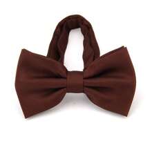 Corbatín sólido de doble capa con estilo para hombre, perfecto para novio, boda, fiesta, cóctel, banquete, atuendo de negocios y vestimenta formal (Negro) Navidad informal