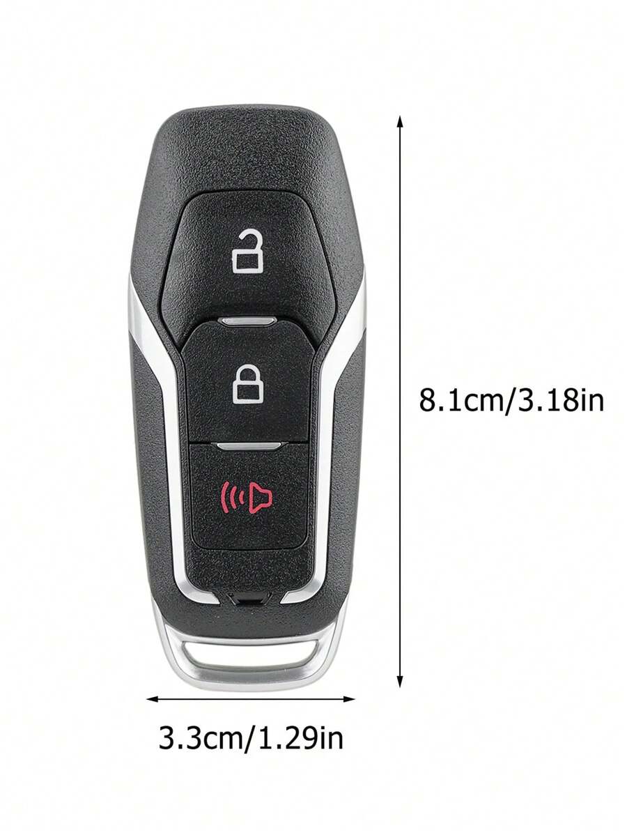 3 Buttons Remote Car Key Fob Case Shell Cover Replacement Uncut Blade