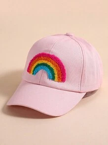 1 Pieza Gorra De Béisbol Con Diseño De Arco Iris Para Niños, Sombrero De Sol Al Aire Libre De Moda Con Borde
