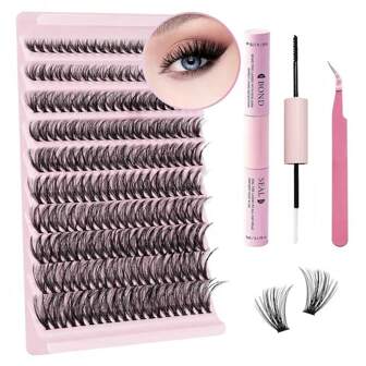 Bond And Seal Eyelashes 20/30/40/50/60/80/100D Individual Lash Extension With Glue Clusters Makeup Tools DIY Lashes Extension Kit For Gluing Lashes