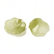 20 cái Ly Hoa sen Cánh hoa Hạt , Biến đổi dần Màu xanh lá Tấn Mùa hè Phong cách Hạt Đối với Làm Dây chuyền Và Hoa tai - hạt lá sen - Xem 9