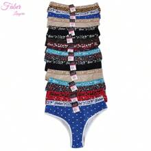 Kit 10 Calcinhas Tanga Elástico Exposto Cotton 100% Algodão Calcinha Conforto