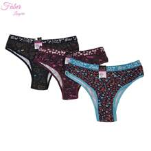 Kit 10 Calcinhas Tanga Elástico Exposto Cotton 100% Algodão Calcinha Conforto