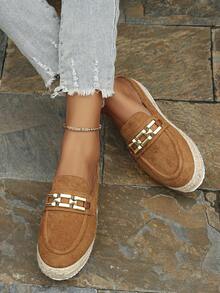 Sapatos Marrons Femininos Novos de Primavera e Outono com Sola Grossa, Enfeite de Corda, Fácil de Calçar com um Passo, Antiderrapante, Leve, Fashion e Confortável para Esportes - Castanho - Ver 5