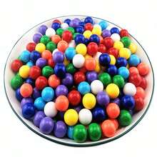 10 Piezas/20 Piezas Canicas De Juego De Colores Sólidos De Acrílico De 2,5 Cm En Tonos Dulces - Multicolor - Ver 1