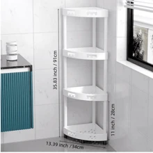 Bathroom Storage Rack Toilet Organizer Floor-Standing Multilayered Movable Triangle Shelf For Bath Products - Multicolor - View 2