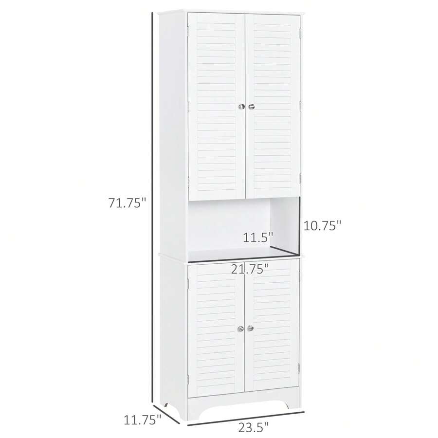 Tall Bathroom Storage With Countertop, Linen White SHEIN USA