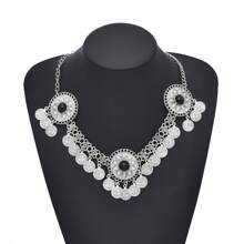 1 Miếng Phụ kiện tóc , Hợp kim Nhân tạo Màu ngọc lam Huy hiệu tiền xu) Dây buộc tóc Dây chuyền Du lịch Hình chụp Phụ kiện - Vòng cổ [có thể dùng làm mũ đội đầu] - Xem 3