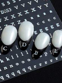 2 PCS/Set Y2K Style Gold Laser Metallic 3D Letter Pattern Nail Stickers Suitable For DIY Nail Art Decoration