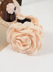 1个浪漫仙女大号布艺玫瑰发爪，法式扭辫发型造型器，发爪，发夹配饰，适合女性日常佩戴、各种造型、沙滩装、派对、舞蹈等场合，是送给女孩和女士的礼物，波西米亚风情人节发夹，发卡，发夹，发夹，发抓夹，发爪夹，秋冬季女士度假造型发饰，女士花朵发夹 - 彩色 - 查看 14