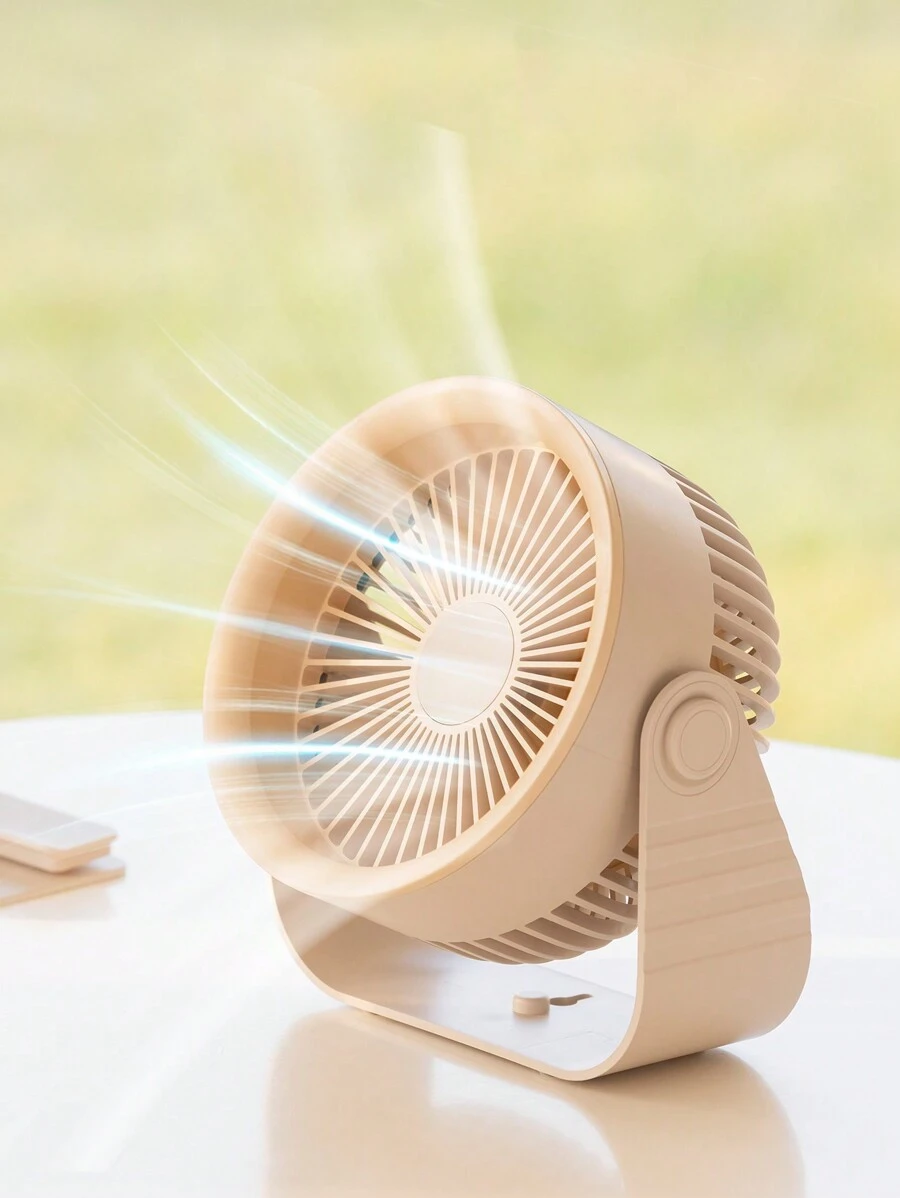 kinscoter 1PC Rechargeable 3600mAh Desktop Fan Multifunctional Electric Circulator Wireless Wall Portable Desk Fan Home Air Cooler - Khaki - View 1