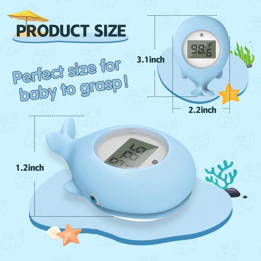 Baby Bath Thermometer Floating Bath Toy, Bathtub Thermometer