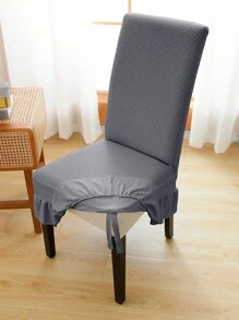 Funda Elástica Para Mecedora Con Faldón, De Terciopelo Resistente A La Suciedad - Gris - Ver 4