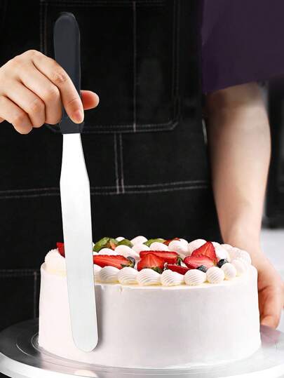 1入組優質不銹鋼蛋糕鍋鏟適用於毫不費力結冰和裝飾-耐用廚房做飯工具