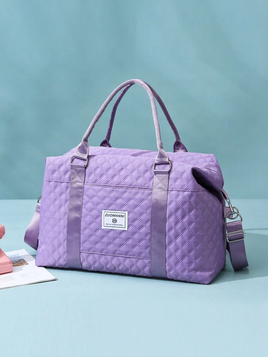 2024新款休閒旅行包，簡約設計，干濕分離，可裝配到手推車手柄，健身包，大容量擴展收納包