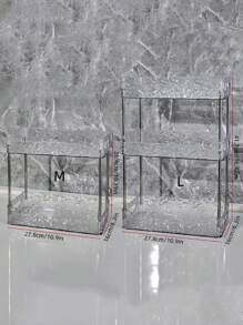 1 raft transparent pentru cosmetice multistrat, suport de depozitare pentru baie multifuncțional, organizator de birou pentru îngrijirea pielii, suport pentru pahare de bucătărie, tavă pentru masă de ceai, tavă pentru chiuvetă, ușor de instalat, potrivit pentru căni, articole de toaletă, cosmetice, parfumuri, loțiuni, șampoane, decorațiuni interioare, cameră Decoratiuni, Accesorii pentru baie