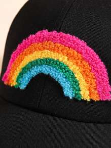 1 Pieza Gorra De Béisbol Con Diseño De Arco Iris Para Niños, Sombrero De Sol Al Aire Libre De Moda Con Borde