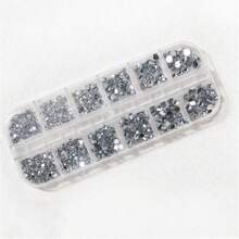 1 Box, DIY Flash Teeth Jewelry Y2k Small Round Rhinestones Hip Hop Style Tooth Decoration Music Festival Body Decoration Stickers - Multicolor - View 13