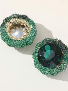 1pair Original Vintage Design High Fashion Round Shaped Punk Style Atmospheric Goddess Earrings For Nightclubs, Parties, Weddings, Banquets, Night Events And Romantic Dates