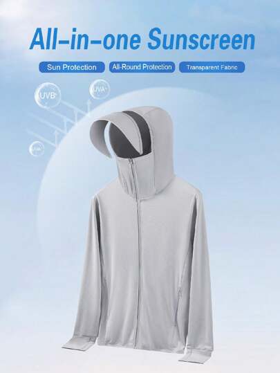 Summer UPF 50+ UV Proof Men Skin Coats Hooded Sun Protection Breathable Cool Thin Windbreaker Casual Jackets Fishing