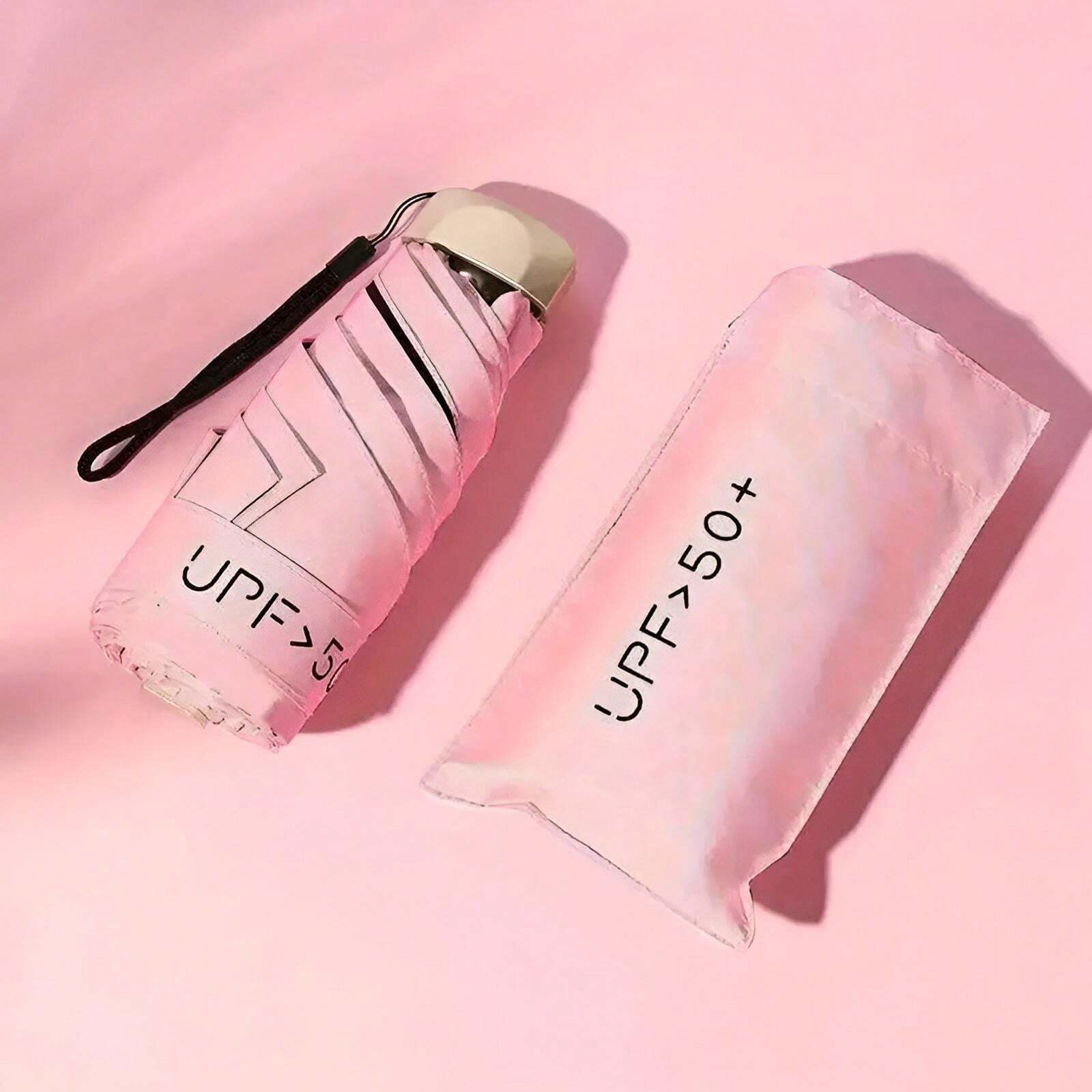 Paraguas Plegable De Viaje Compacto Ultraligero Mini Paraguas Prueba De Viento(95% De Resistencia UV/100% Impermeable) Doble-Uso Paraguas Del Sol Mujer Chica A Su Compañero íntimo (Amarillo