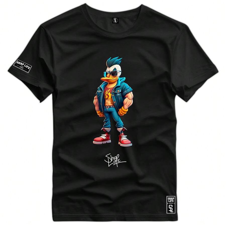 Men T-Shirts - 黑色 - 查看 1