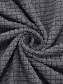 Funda Elástica Para Mecedora Con Faldón, De Terciopelo Resistente A La Suciedad - Gris - Ver 3