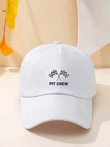 1pc Unisex Lightweight Baseball Cap, Fashionable Racing Flag Printed Adjustable Sun Hat, Comfortable & Breathable, Suitable For All-Day Wear Casual