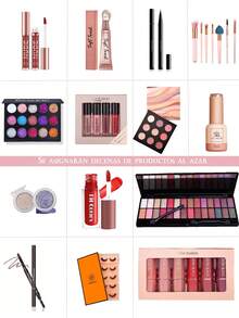 CAJA SORPRESA Ciega de Belleza Día Set de maquillaje caja de regalo de cosmético incluidos son Lápiz de cejas, sombra de ojos, máscara de pestañas, colorete, delineador de ojos, barra de labios, perfilador de labios, base de maquillaje, base de maquillaje en crema, polvos, polvos sueltos y mucho más. - 2pcs - Ver 8