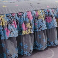 3入組床裙套裝,印花全季節防滑床罩床上用品套裝,適用於臥室客房床上用品（床裙*1 + 枕套*2,不含內芯）臥室裝飾 - S7 - 查看 4