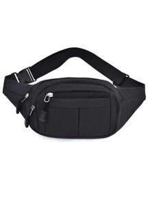 Túi thể thao mới 2024 thời trang, đơn giản, đa chức năng, túi đeo chéo vai dung tích lớn đa năng - màu đen - Xem 5