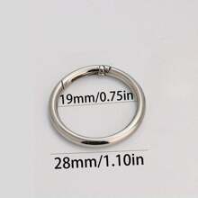 3pcs Multi-Purpose Metal Carabiners - Safety Spring Clips, Suitable For Keychains, Bags And DIY Jewelry - Multicolor - View 10