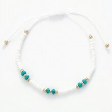 4 cái/bộ Phong cách Bohemian Của phụ nữ Có thể điều chỉnh Dệt Vòng tay Với Tự nhiên Hạt đá , Không giới tính Thiết kế , Lý tưởng Như Đồ trang sức Món quà Đối với Cổ tay Hoặc Mắt cá chân - Nhiều màu - Xem 10