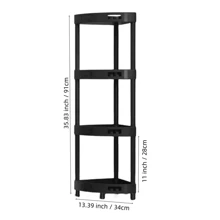 Bathroom Storage Rack Toilet Organizer Floor-Standing Multilayered Movable Triangle Shelf For Bath Products - Multicolor - View 8