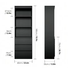 Bookcases - màu đen - Xem 5