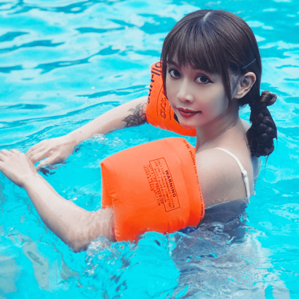 Pvc Inflatable Arm Circle Swimming Sleeve, Thick Stripes Arm Circle, Arm Lifesaving Ring