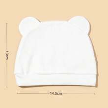 1pc Ultra Soft Cartoon Pattern Baby Beanie Hat, Spring/Summer Indoor/Outdoor Multi-Functional Breathable Warm Windproof Cap, Suitable For Swaddling Blanket