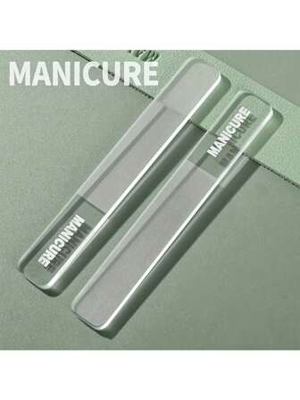 Nano Glass Nail File, 1 Pack Clear Glass Nail File, Polished Nail File, Crystal Nail File For Salon And Home Use,Suitable For Christmas, Halloween, Thanksgiving, Etc.