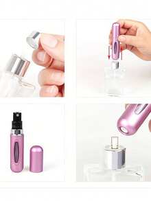 1入組5ml迷你可裝香水噴霧瓶 - 便攜式、可重複使用、不含酒精、不含pvc塑膠,非常適合旅行 - 藍色 - 查看 4