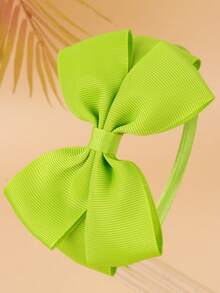 1pc Olive Green Hairband Set For Kids, Triplet Design - Olive Green - View 3