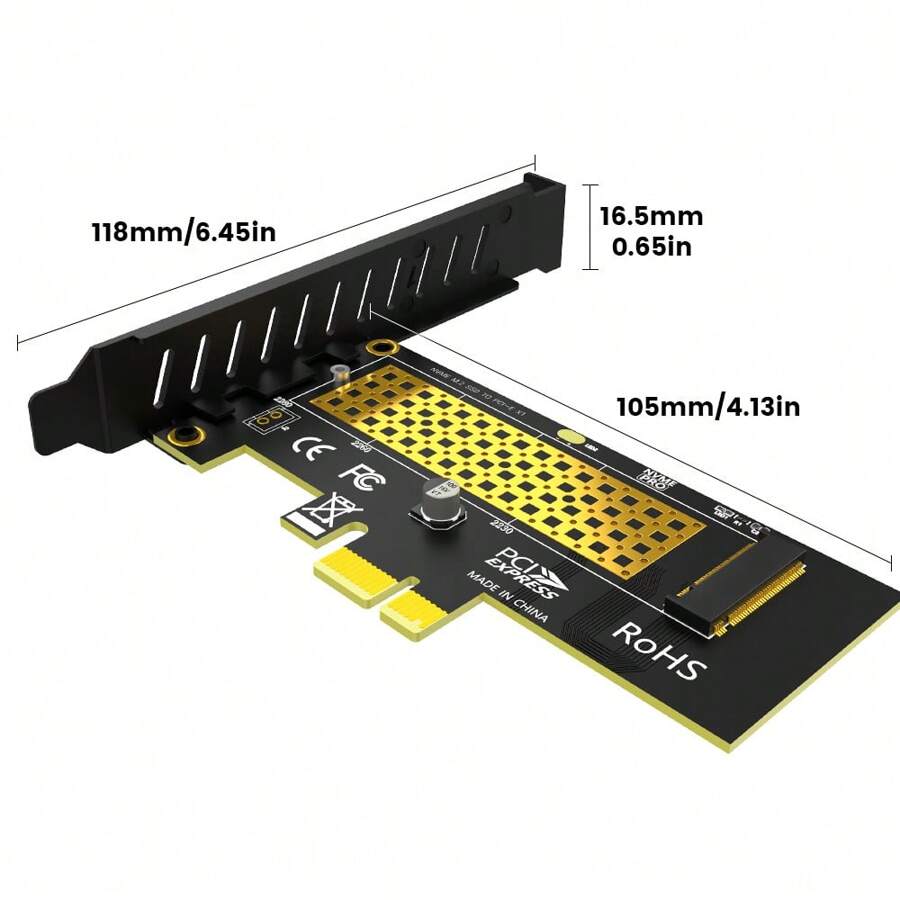 JEYI 1pc M 2 NVME SSD To PCIe 4 0 X1 Adapter Card 2280 SSD PCIE X1 
