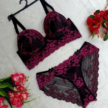Plus Size Bra & Panty Sets - Rosa Roja - Ver 1