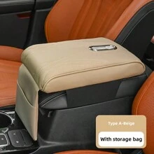 1pc Car Central Control Armrest Memory Foam Armrest Heightening Pad, Lengthened Central Armrest Box Pad - Multicolor - View 8