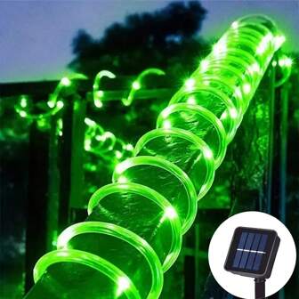 1pc Solar LED String Light 50/100/200 LED Tube Rope String Lights With 8 Modes Outdoor Waterproof PVC Tube Solar Fence Lights For Home Garden Yard Walkway Party Decorations(72.17ft/39.37ft/22.96ft,Warm/White/Colored/Red/Blue/Green/Purple) Fall Decor House Decor Outdoor Decor