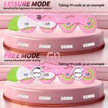 Professional Fashion Inline Skates Shoes, Adjustable Roller Skates With 4 Wheels For Beginners - Blue - View 10