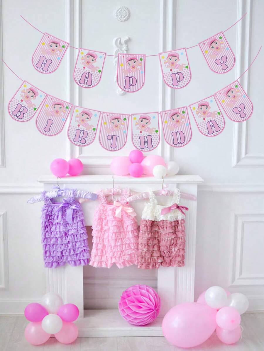 25 Accessoires Photo Booth Bébé Fille – Props Anniversaire Douche Bébé Rose DIY – Couronnes, Lunettes, Tétines, Ours En Carton
