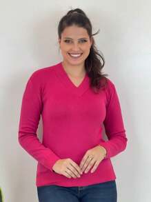 Women Sweaters - Hồng - Xem 2