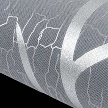 1 Roll Geometric Pattern Simple Style Flocking Wallpaper, Perfect For Bedroom, Living Room Wall Decoration - Dark Grey - View 5